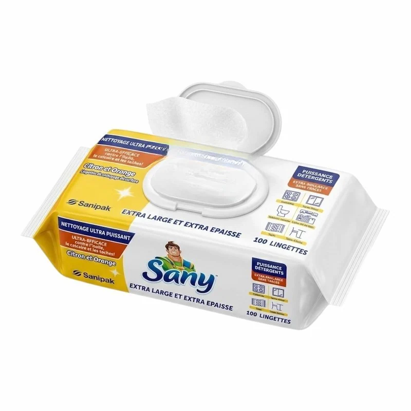 Sany Lingettes Multi surfaces Citron & Orange 100 Unites