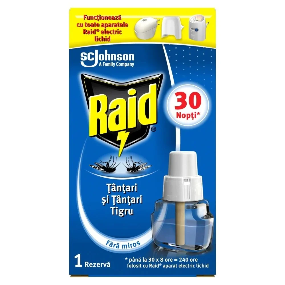 Recharge Liquide pour Insecticide Raid 30 Nuits
