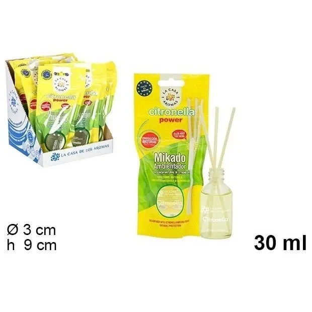 Diffuseur Mikado à la Citronnelle 30 ml