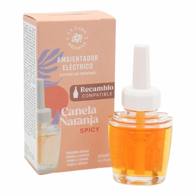 La Casa De Los Aromas – Recharge Diffuseur Electrique Cannelle et Orange 20 ml