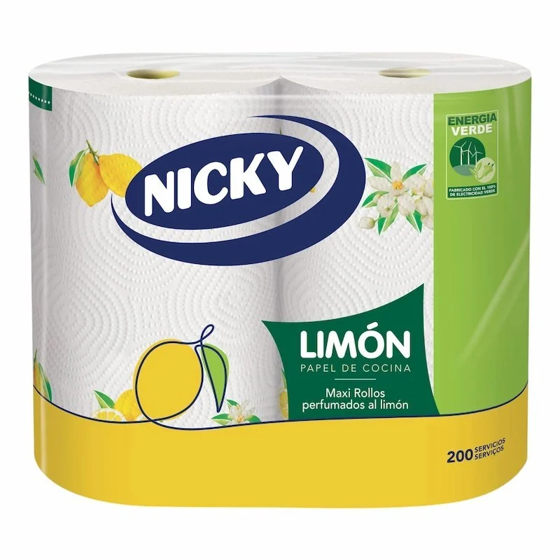 Nicky – Limon Maxi Rollos 180 Serviettes Parfumées au Citron