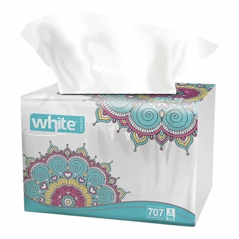 White Mouchoirs Blancs Doux Grand Format 3 Plis 707 Feuilles