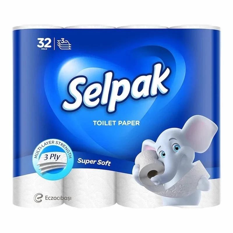 Selpak – Papier Hygiénique 3 Plis Pack de 32 Rouleaux
