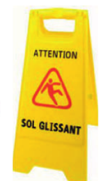 Panneau sol glissant