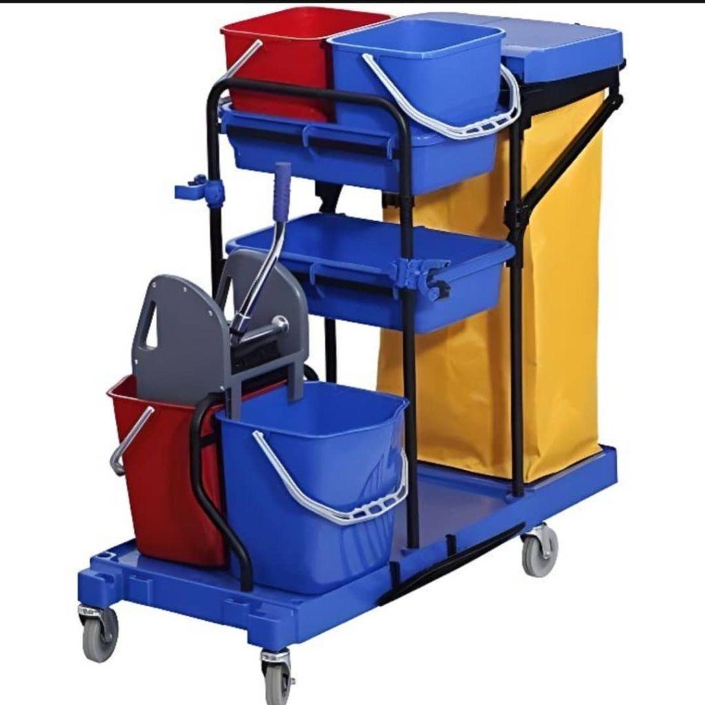 Chariot de ménage complet — bleu